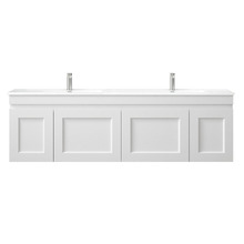 Hampton 1500mm Satin White Wall Hung Double Vanity